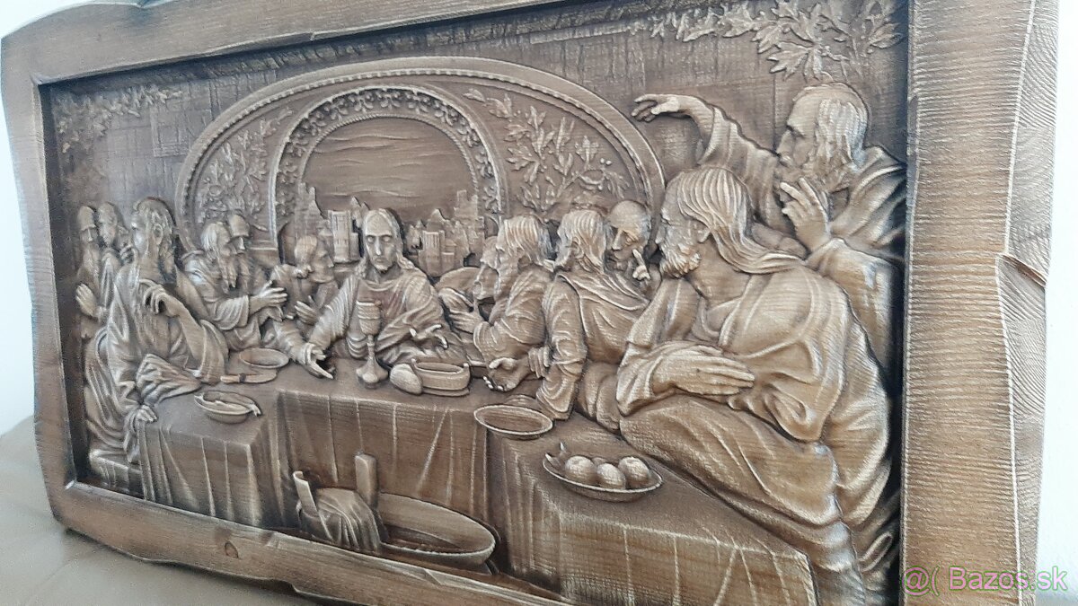 Drevený obraz Posledná večera 73×44cm - 4