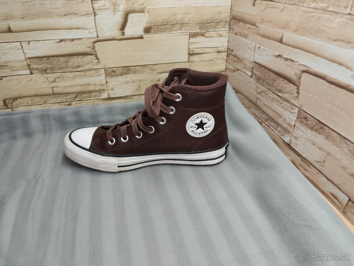 Converse 39 - uni hnedé kožené topánky - 4
