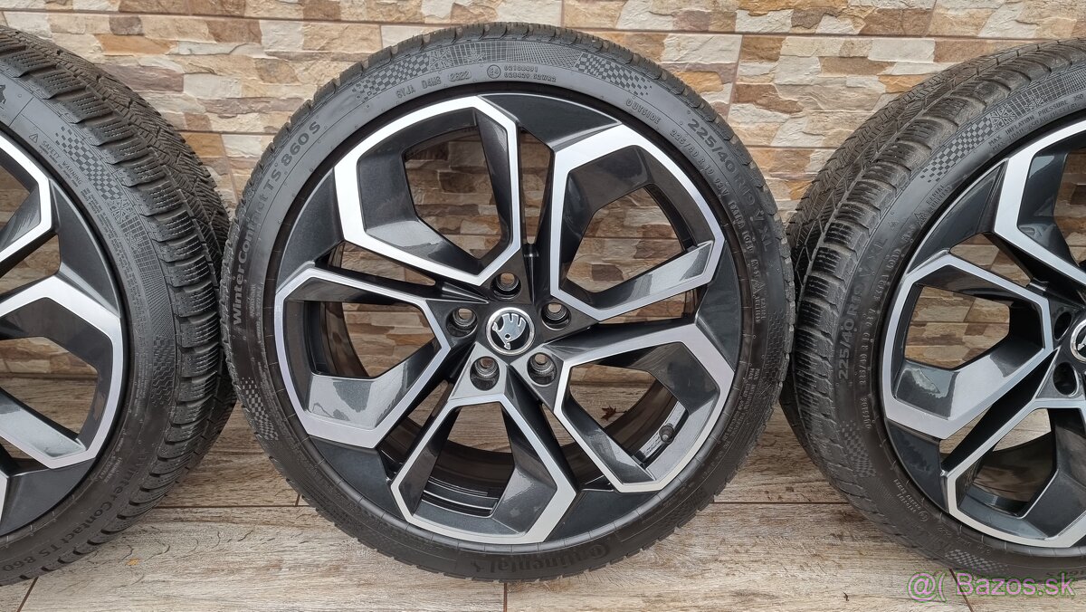 Predám Skoda Altair 5x112 r19 225/40/zimné Continental - 4