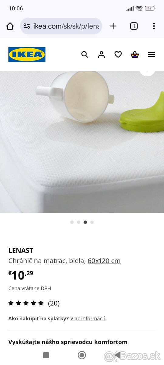 Plachty a chránič na matrac, matrac detský 120x60 - 4