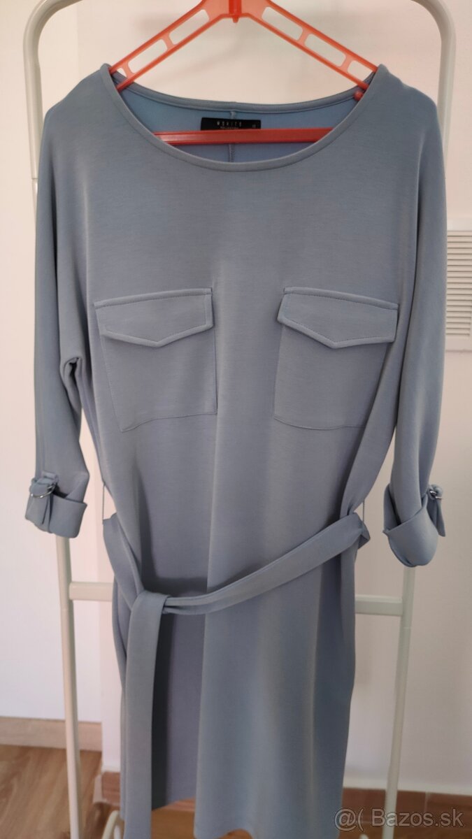 Šaty bledomodré MOHITO S - 4