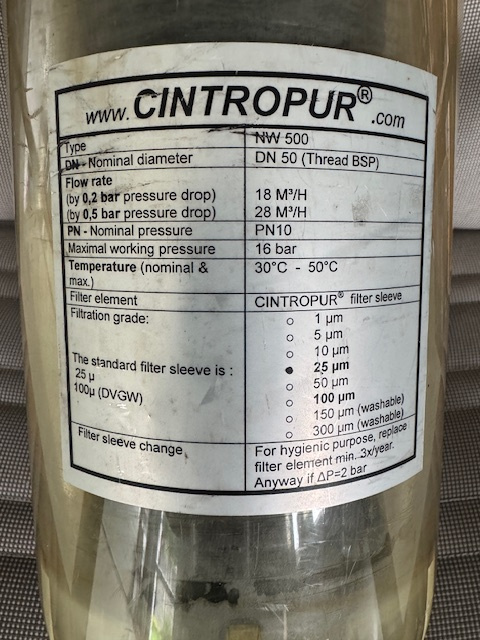 Filter Cintropur NW500 - 4