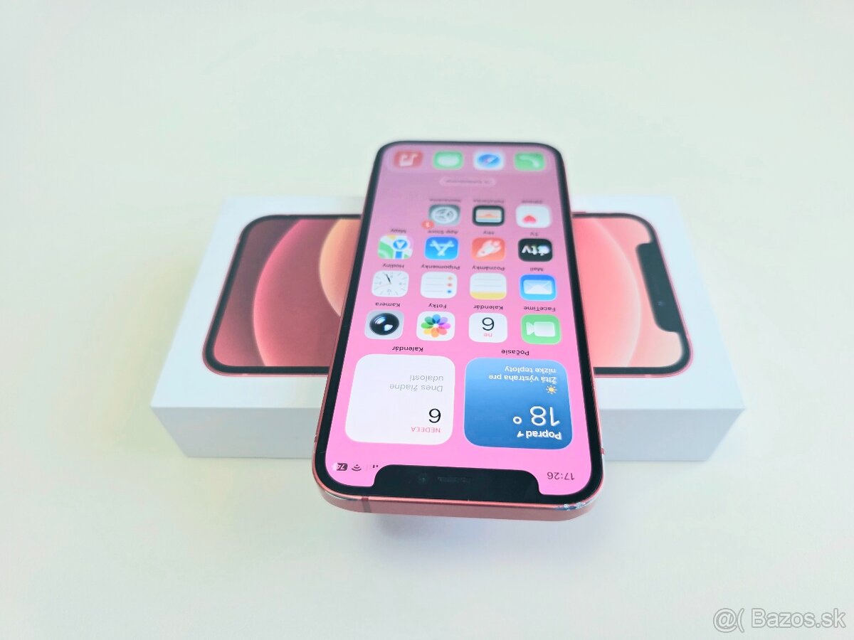 APPLE IPHONE 12 mini 256GB RED,BATERKA 100% - 4