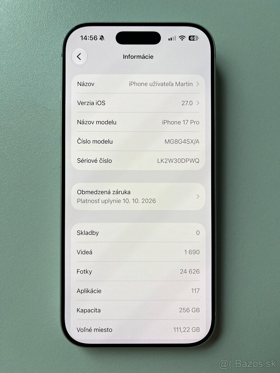 Predám iPhone 17 Pro Silver 256GB - 4