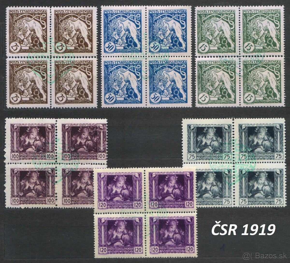 Poštové známky, filatelia: Vzácnejšie archy, bloky a aršíky - 4