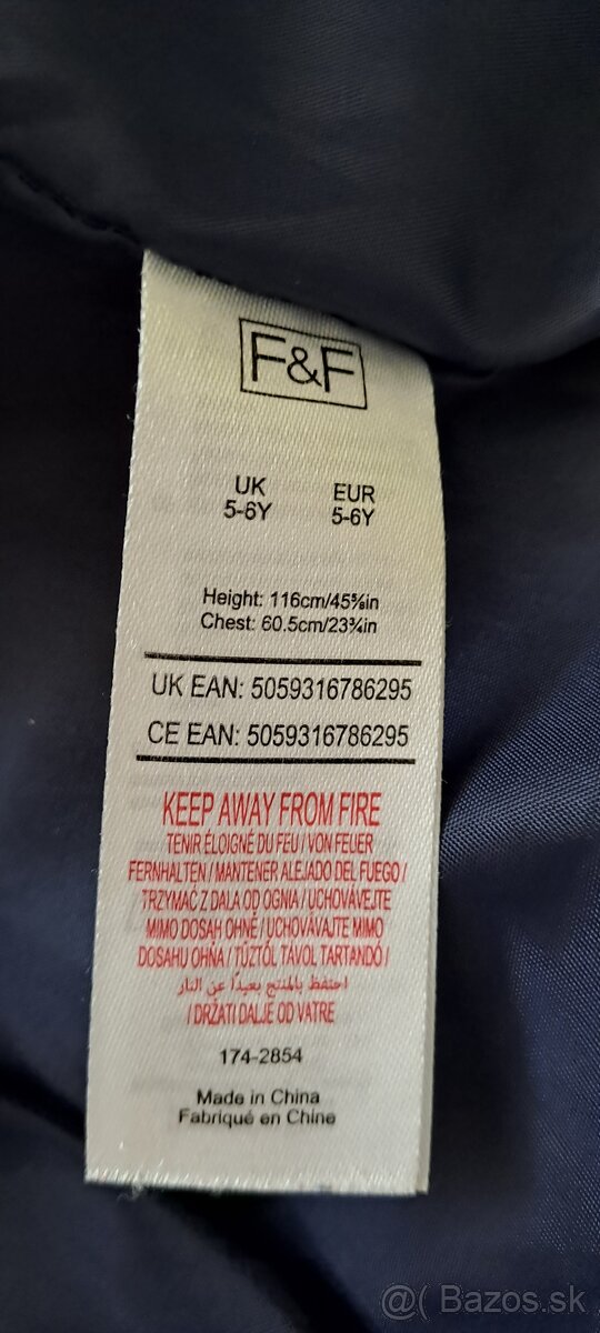 Žltá prechodná bunda (hrubšia), zn. F&F, veľ. 116 - 4