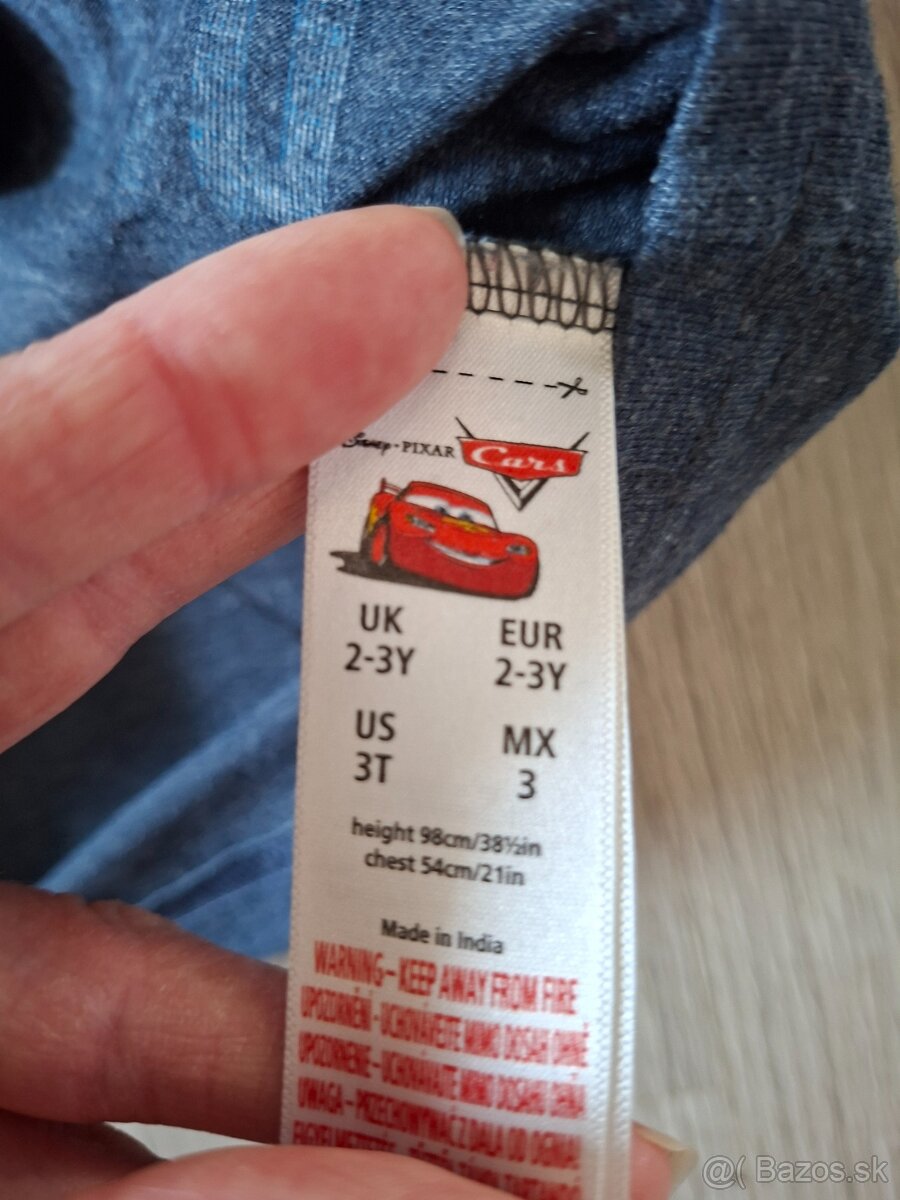 Modro-šedé tričko Cars 98 - 4