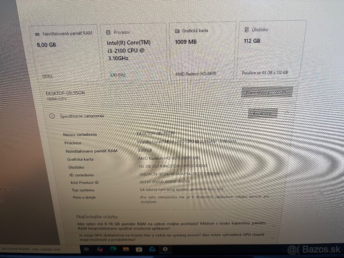 Pc s Intel i3 - 4