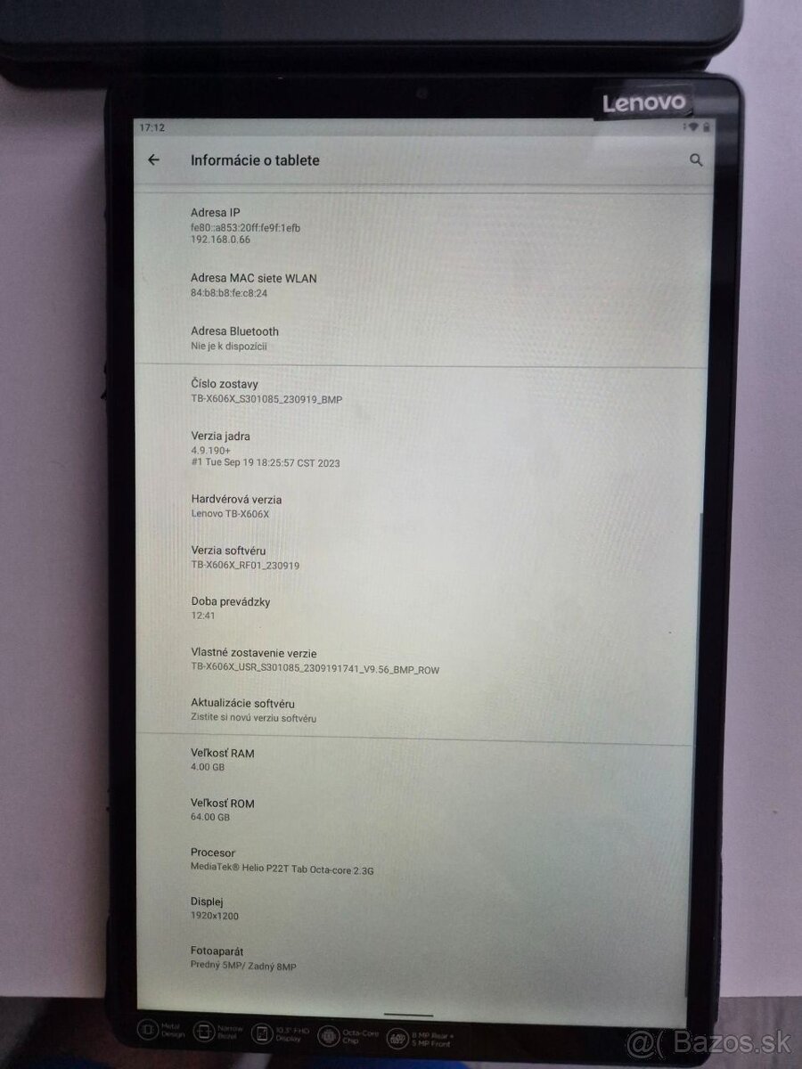 Tablet Lenovo Tab M10 Plus LTE 64 GB - 4