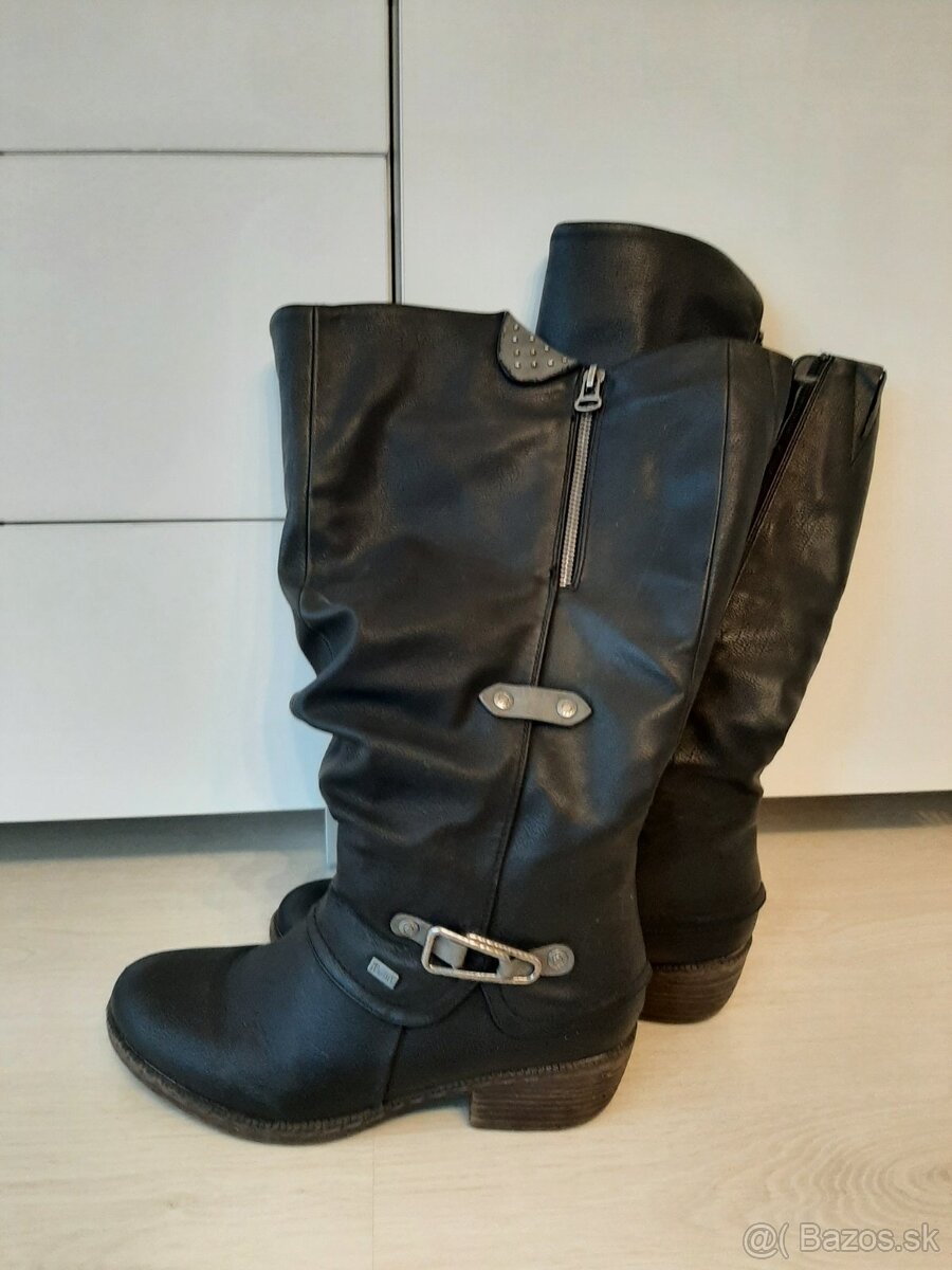 Dámske kožené zimné čižmy Rieker.vel.39 - 4