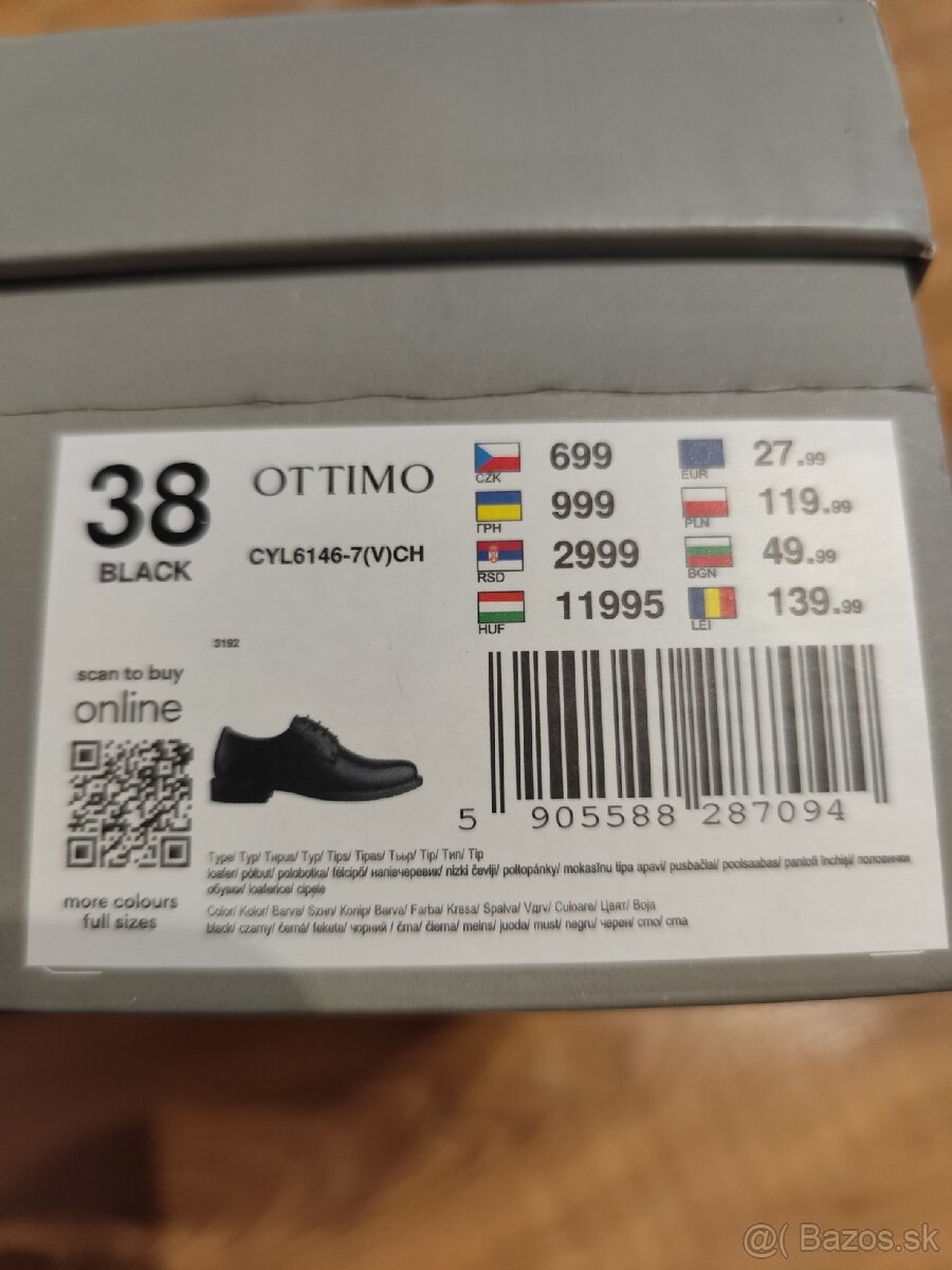 Spoločenská obuv veľkosť 38 - 4