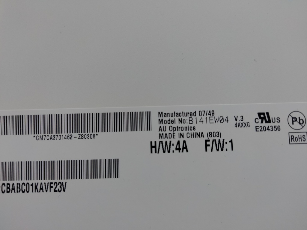 predám 14,1" displej z notebooku CCFL 30pin ,B141EW04 - 4