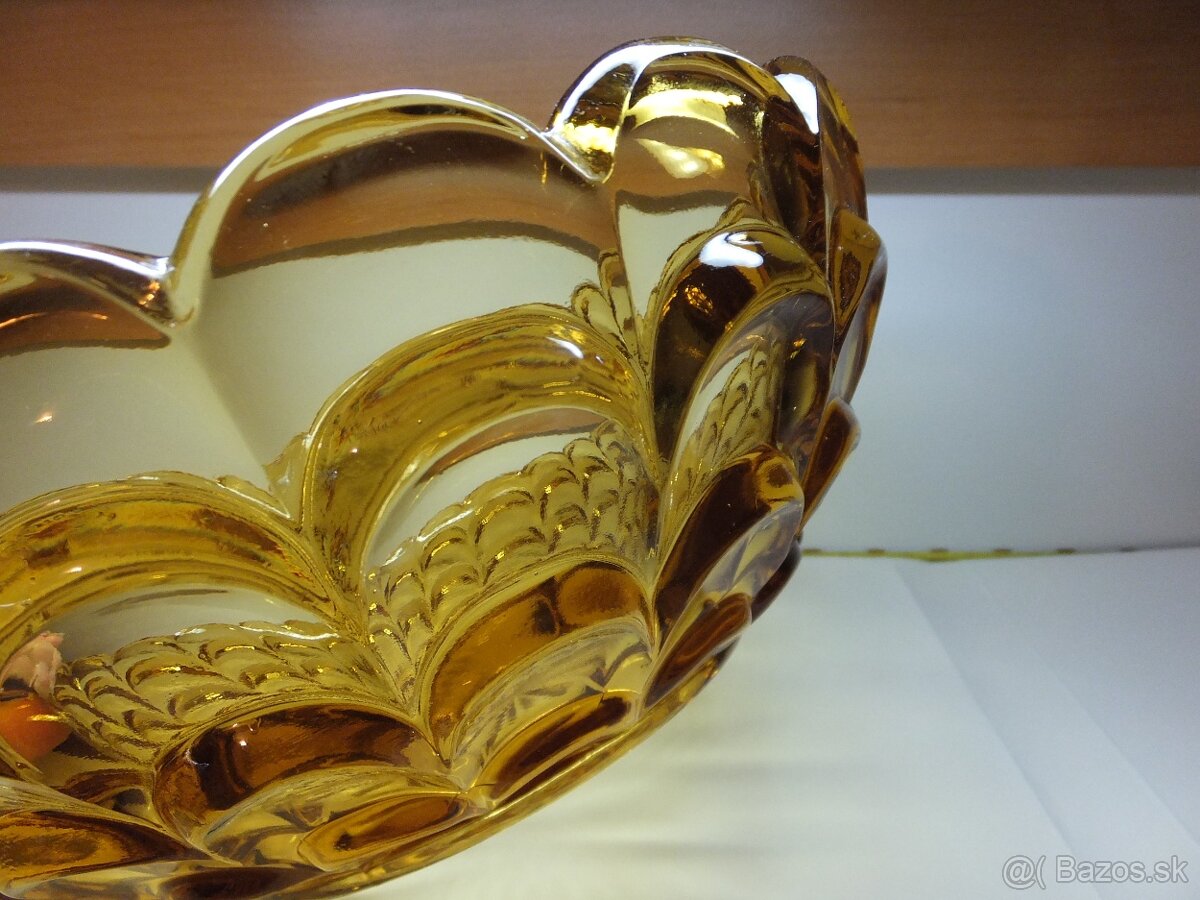 Art Deco úžasná ambrová těžká mísa, váha 1377 g. - 4