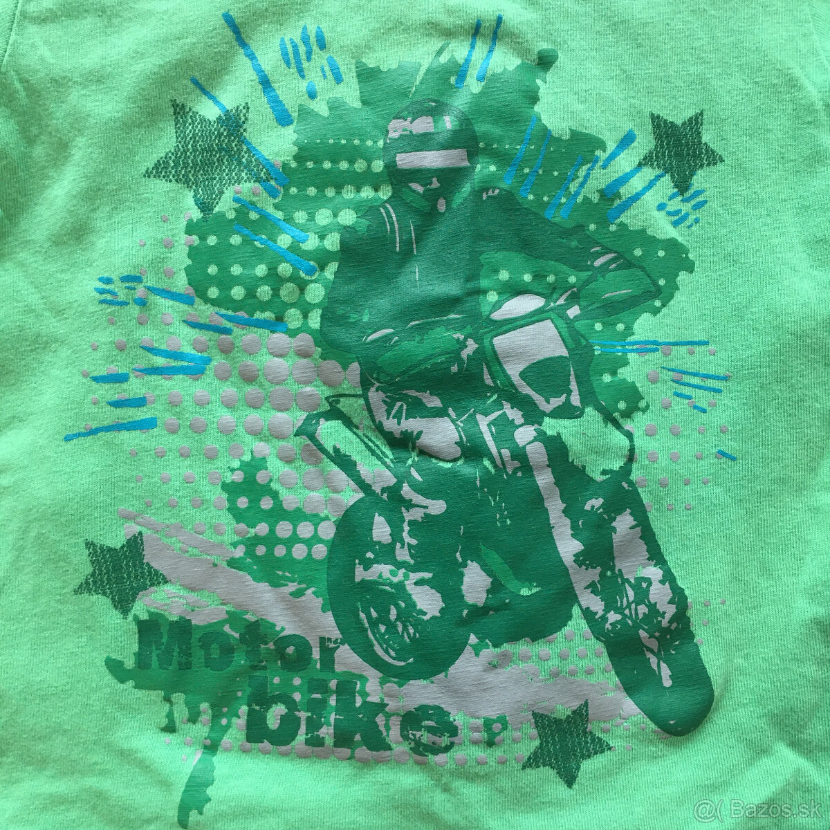 zelené tričko s motorkou v. 86 - 4