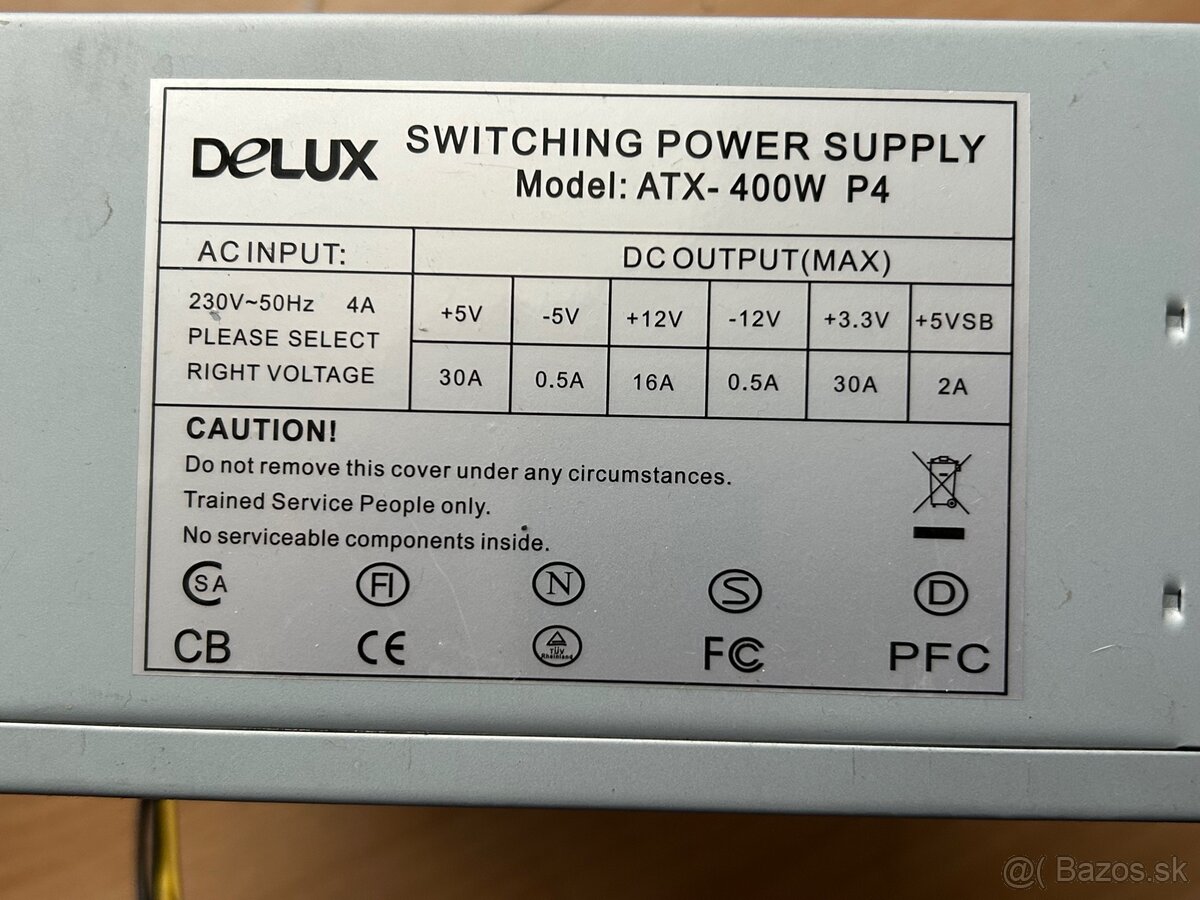 Delux ATX-400W P4 power supply (400 W) - 4