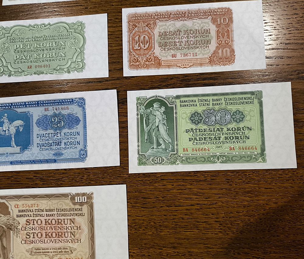 ☀️ BANKOVKY z obdobia ČESKOSLOVENSKA rok 1953, UNC sada☀️ - 4