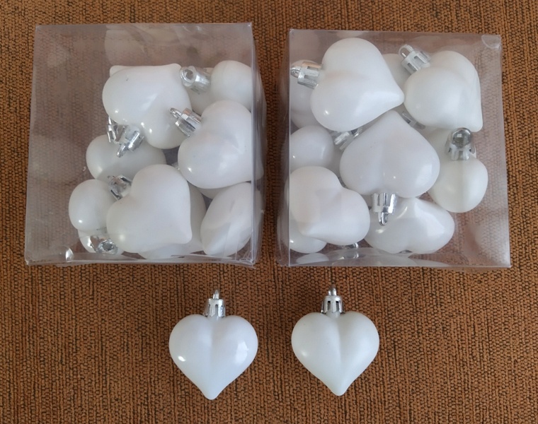 Set vianočných dekorácií - biele - 4