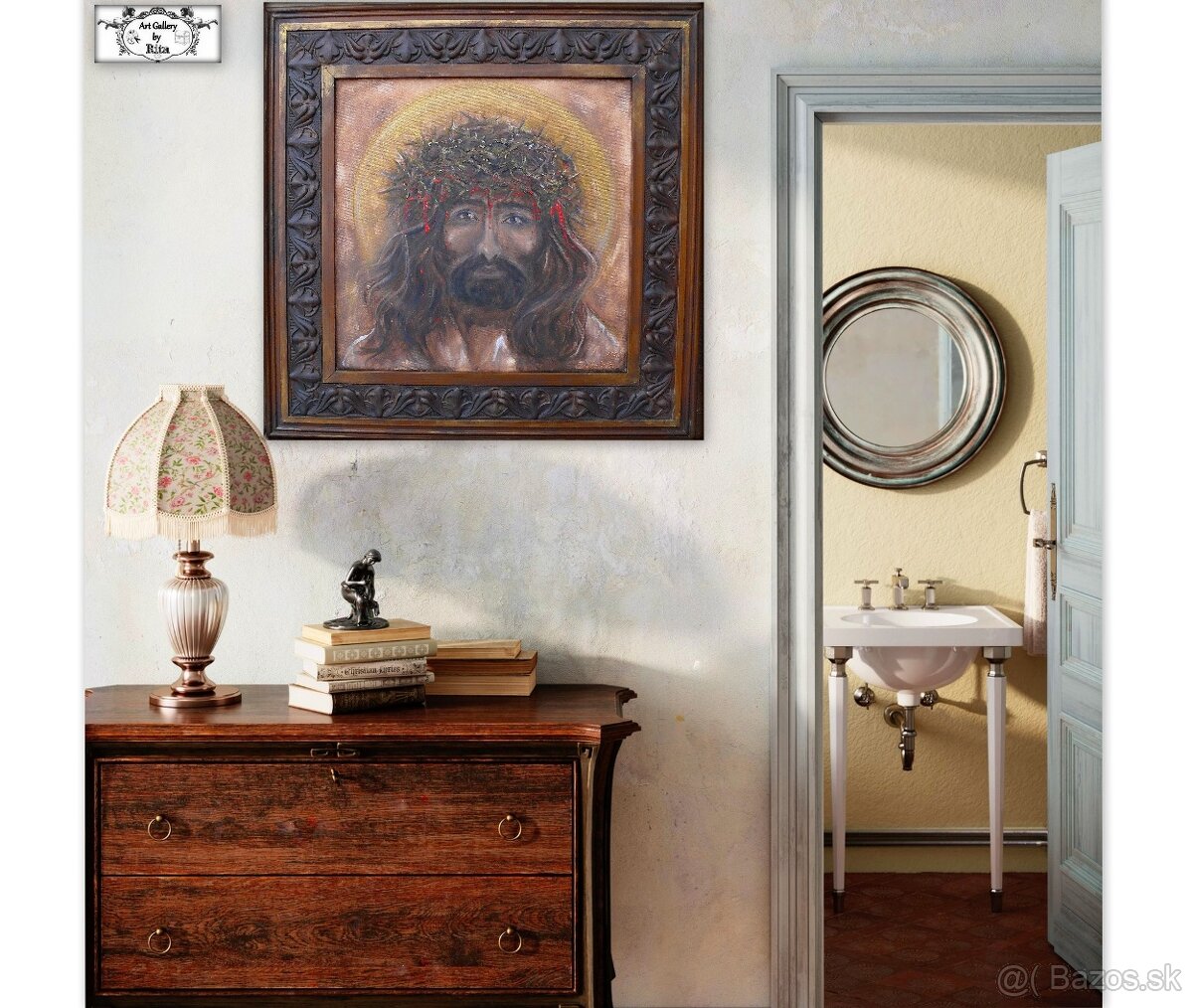 Maľba v ráme "Ježiš" - 4