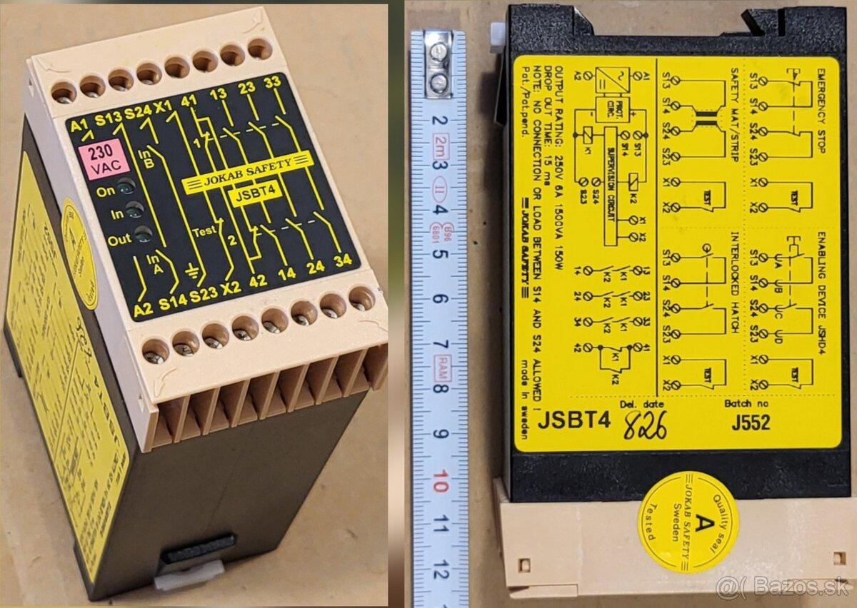 PLC K7M-DR40S, bezpečnostné relé JSBT4 - 4