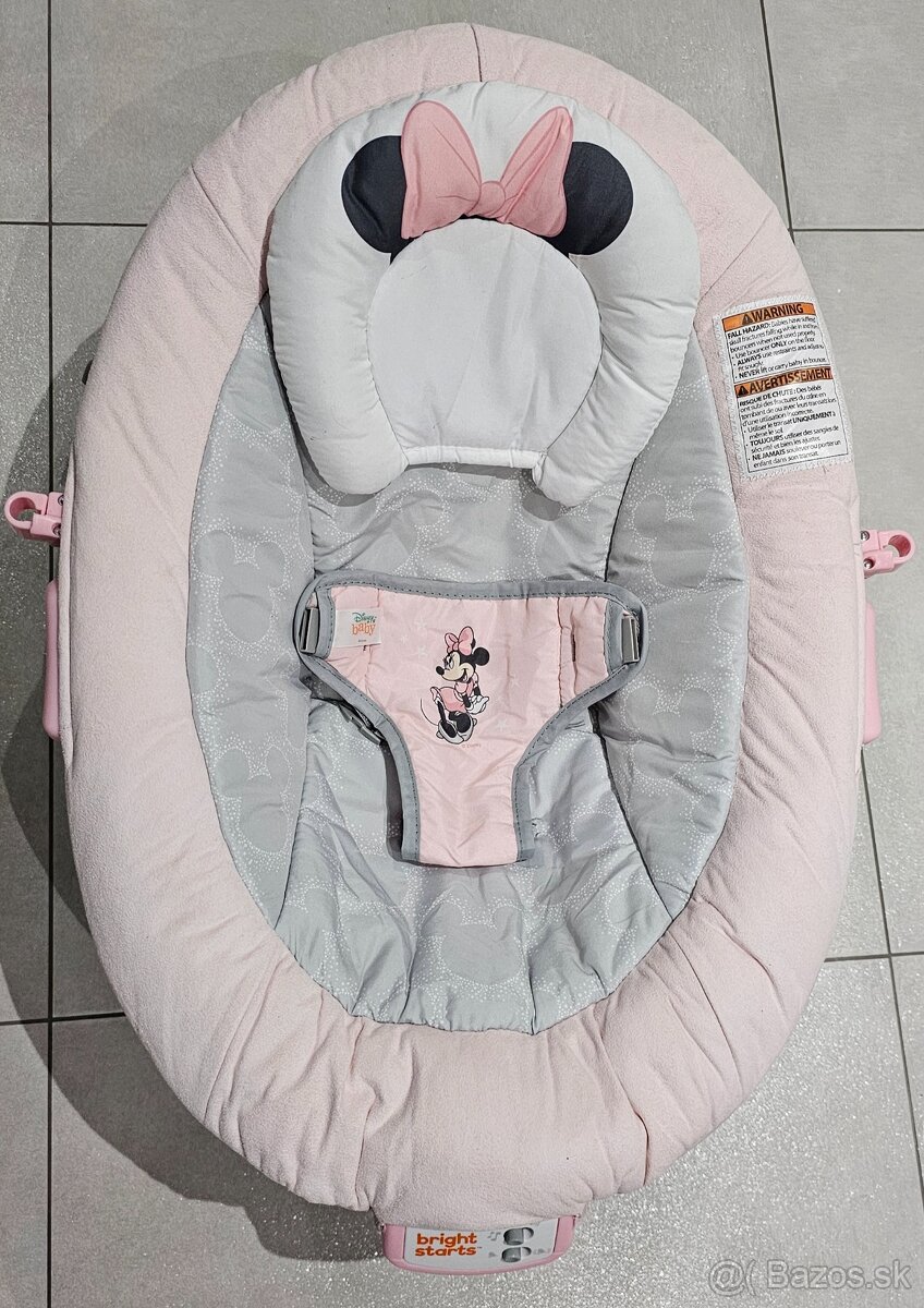 Detská hojdacia sieť Bright Starts - Minnie Mouse-ružová - 4