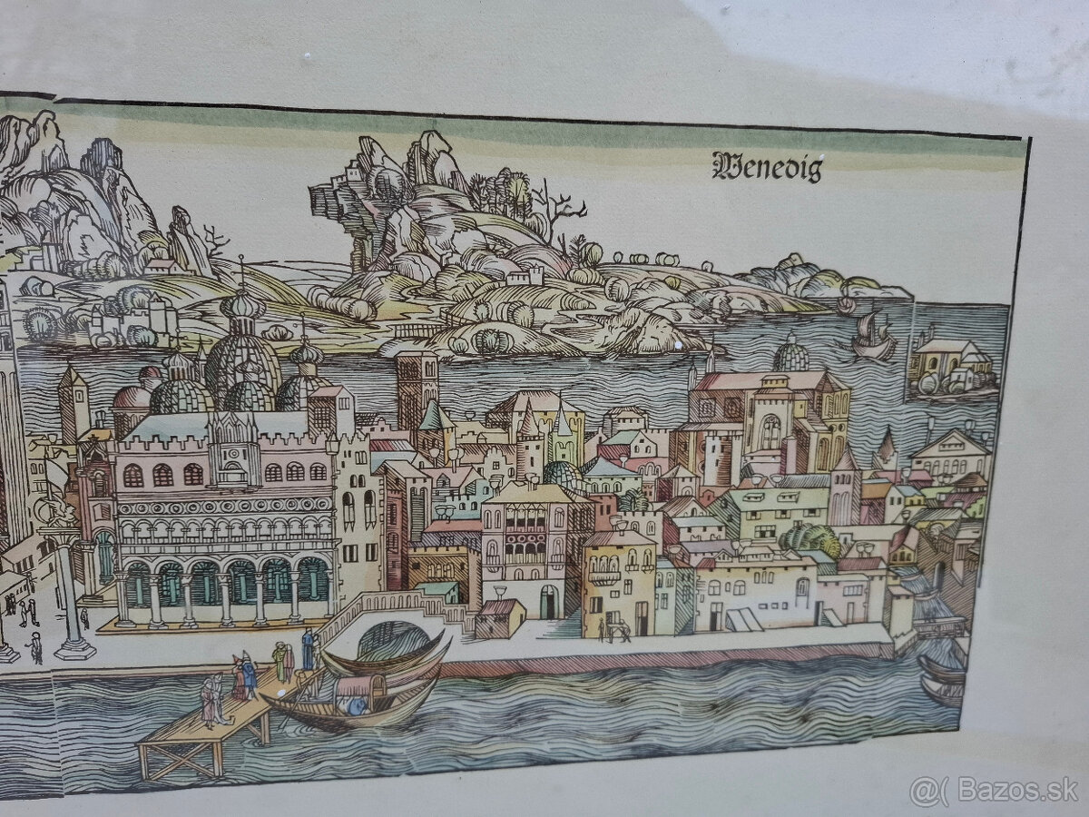 Predám starý obráz Venecie-Benedig - 4