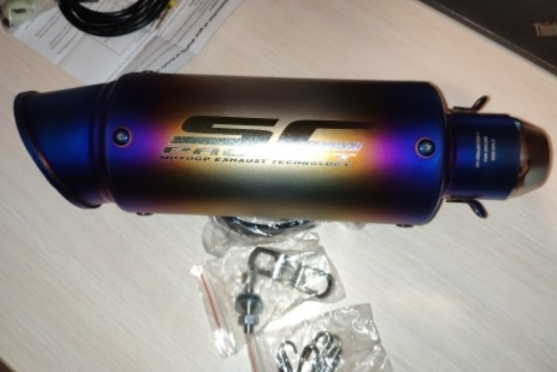 Športový ladený univerzálny moto výfuk Nový Nerezový - 4