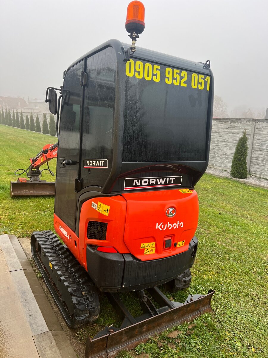 Predám minibager Kubota KX018-4 (r.v. 2022) odpočet DPH - 4