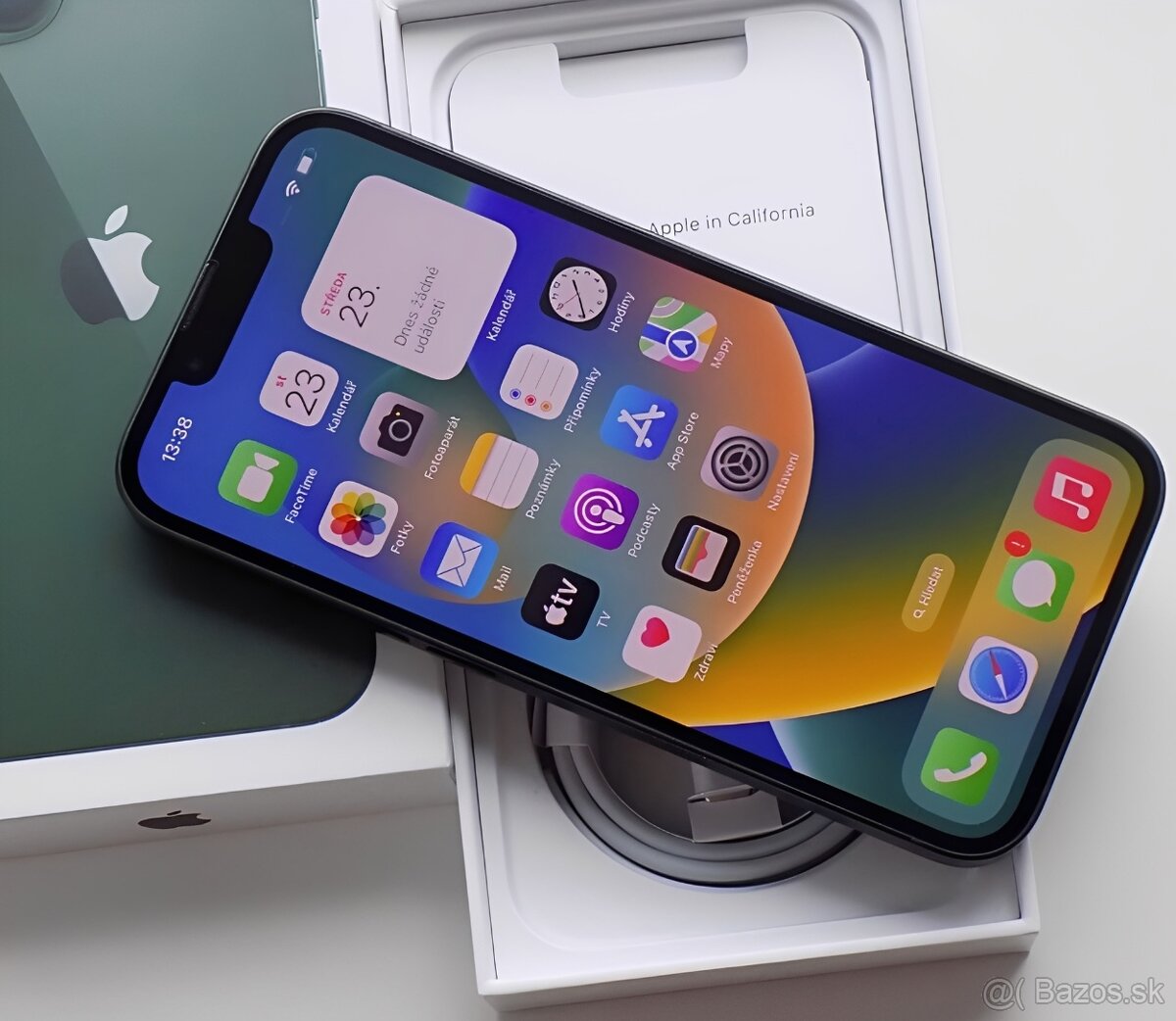 iPhone 13 Green BATERIE 100% TOP - 4