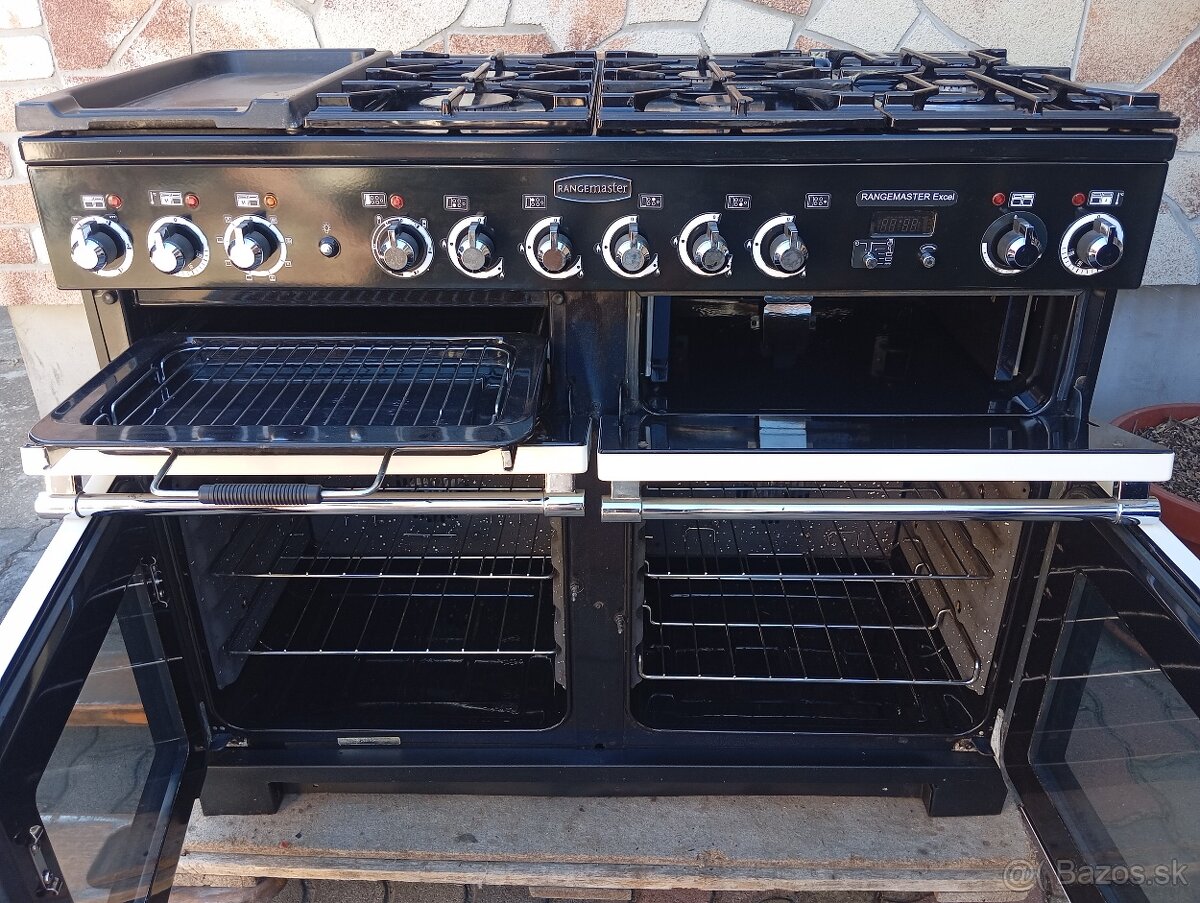 Anglický sporák Rangemaster Excel s 5 horákmi, plynový sporá - 4