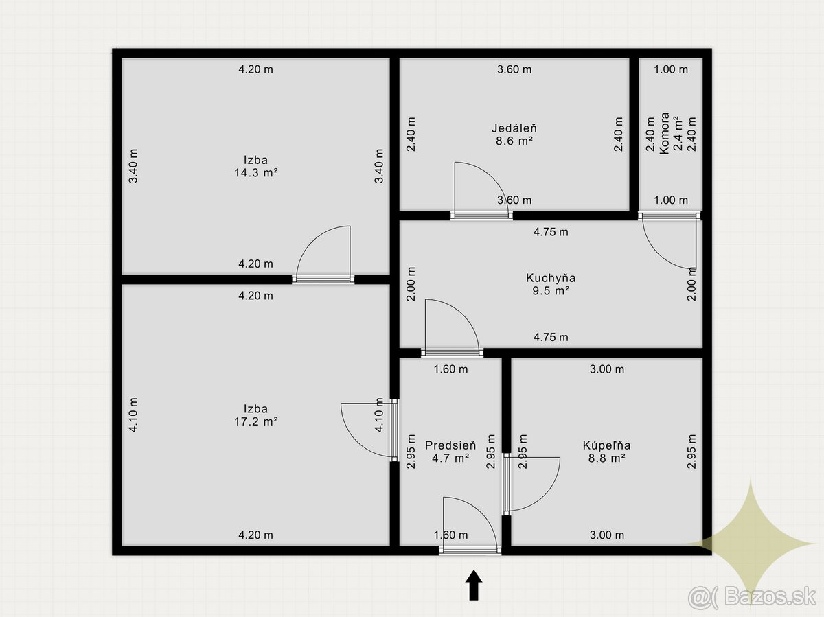 Na predaj 3-izbový byt v Cinobani časť Katarínska Huta, ul. - 4