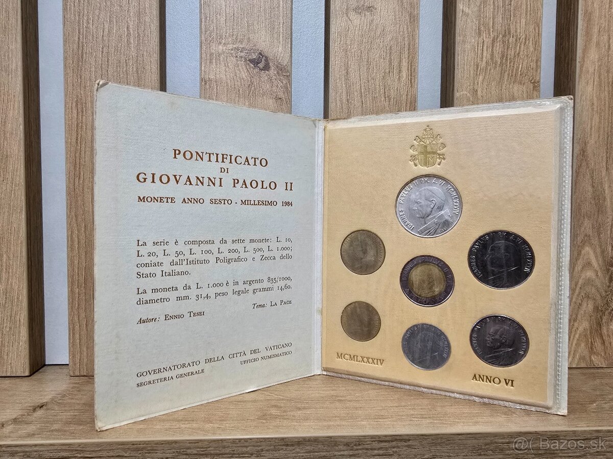 VATIKAN SADY 1979- 2001 JAN PAVOL II. BU 500 a 1000 lira AG - 4