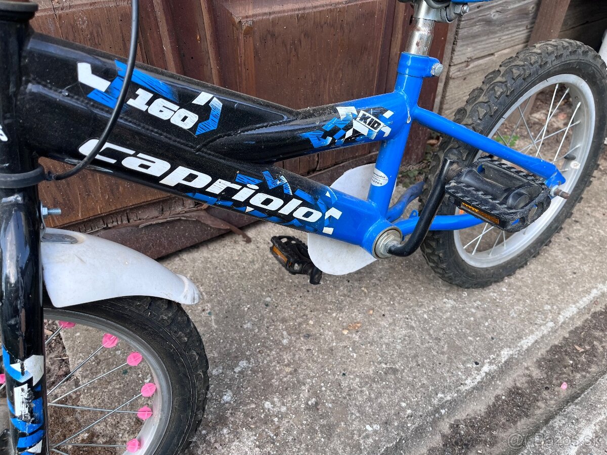 Detsky chlapčenský modrý bicykel + možnosť pomoc e - 4