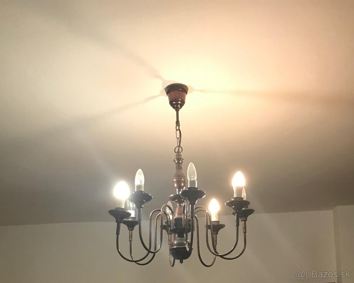 Mosadzný rustikálny luster - 4