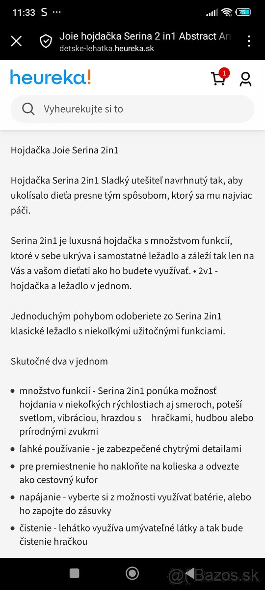 Joie hojdačka Serina 2 in1 - 4