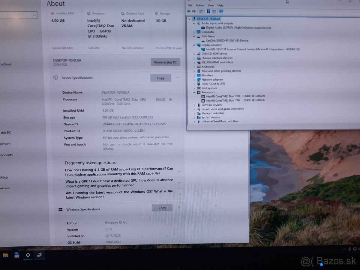 PC Intel Core 2 Duo 3.0GHz / 4GB RAM / 120GB SSD / DVD-RW - 4