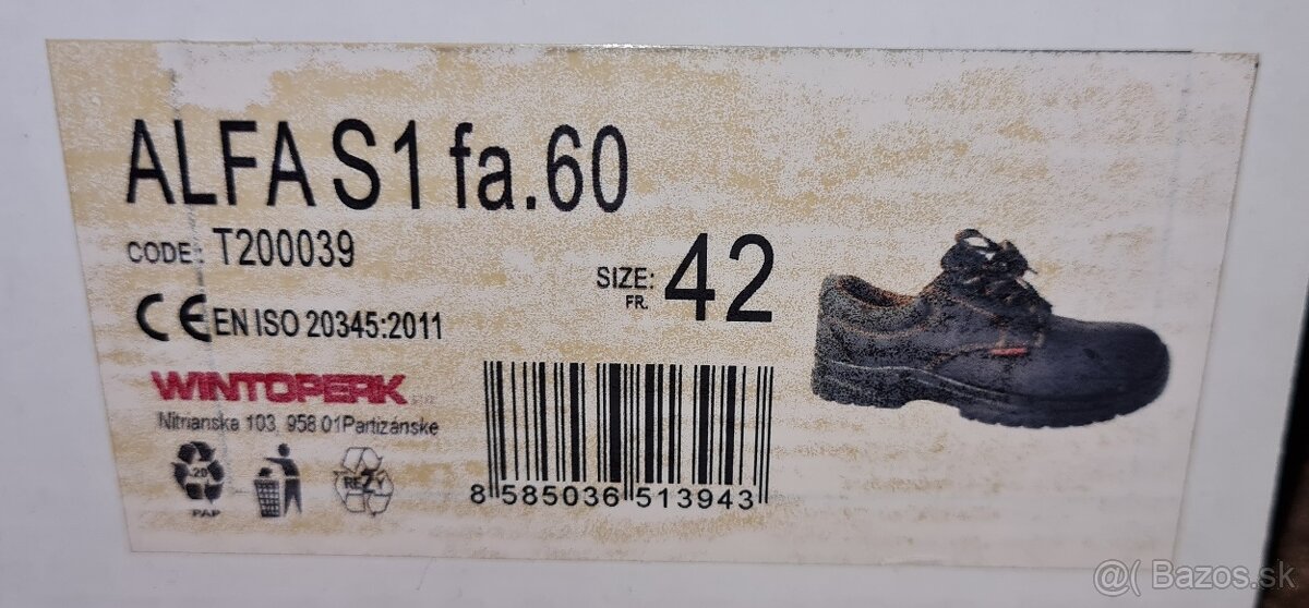 Bezpečnostná obuv Wintoperk Basic ALFA S1 - 4