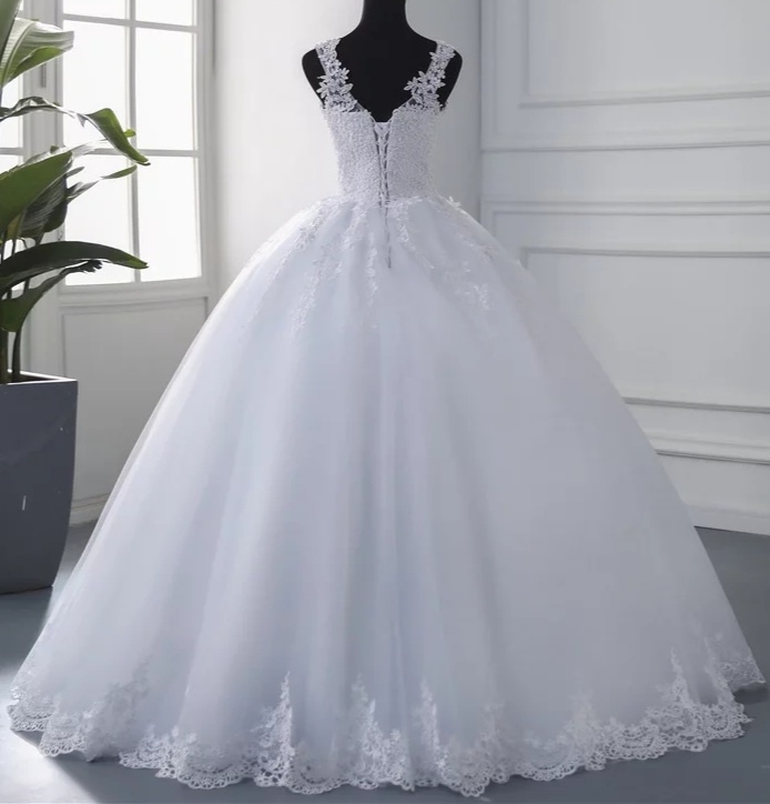 Princeznovské svadobné šaty,velkost 38 - 4