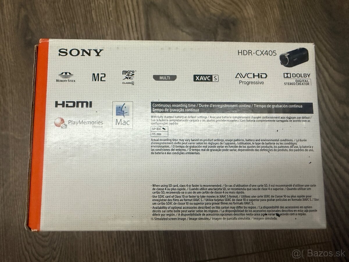 SONY HDR CX 405 - NOVA NEPOUZITA - 4
