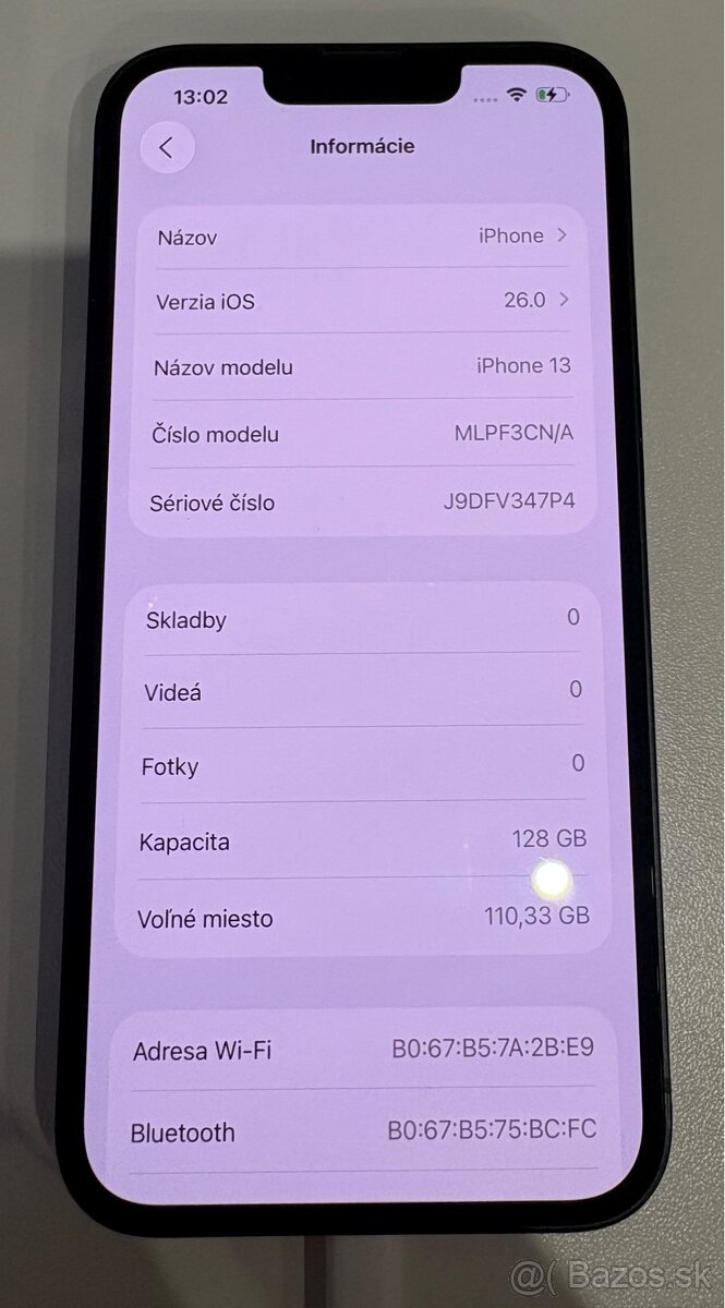 Predám Apple IPhone 13 Midnight blue 128GB - 4