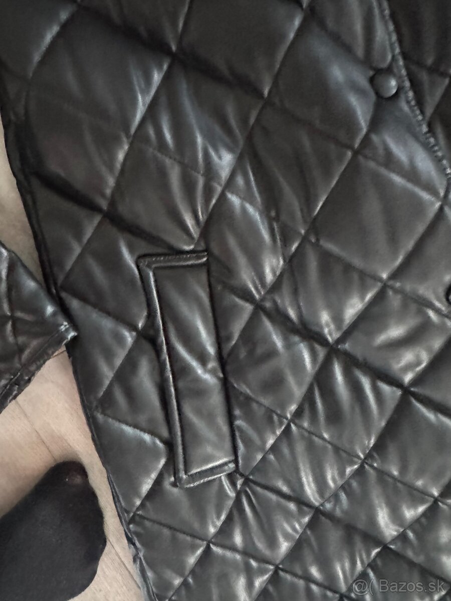 Zara kožený kabát m-L - 4