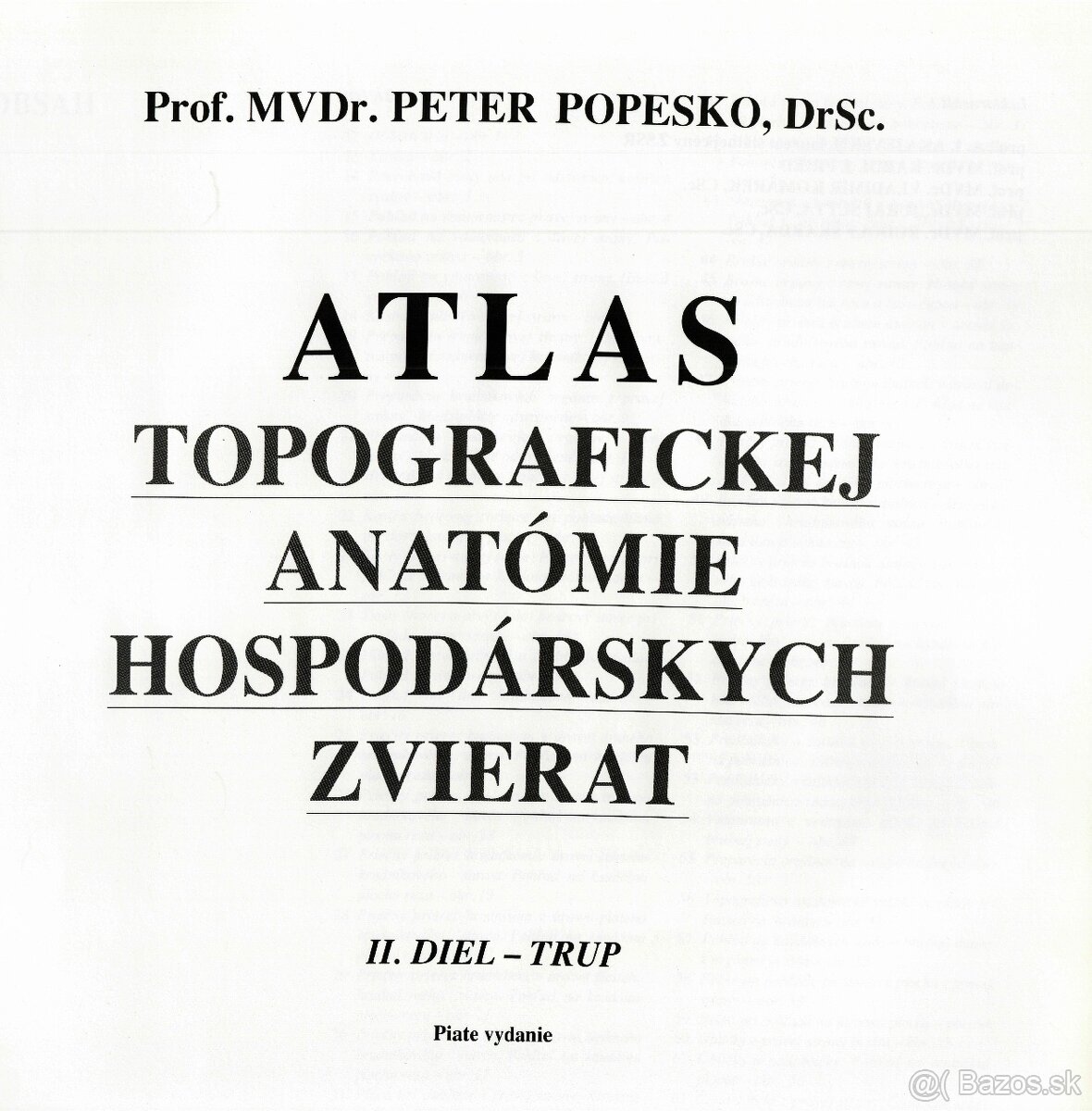 Atlas topografickej anatómie hospodárskych zvierat - Popesko - 4