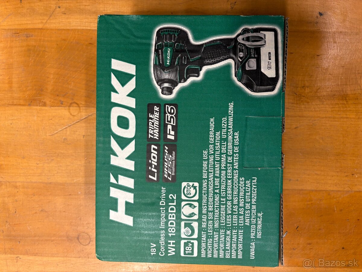 Rázový uťahovák/skrutkovač HIKOKI WH18DBDL2 - 4