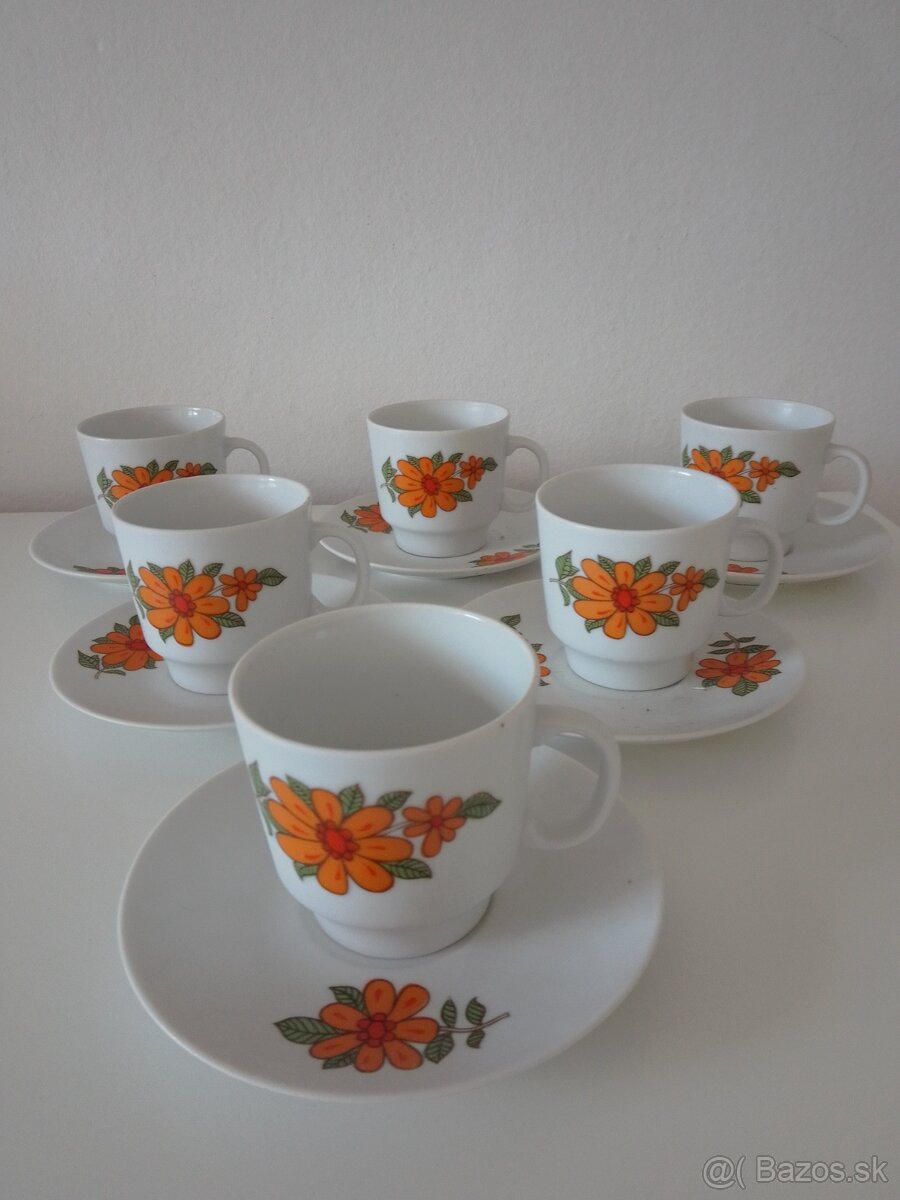 šálky celá sada Czechoslovakia - 4