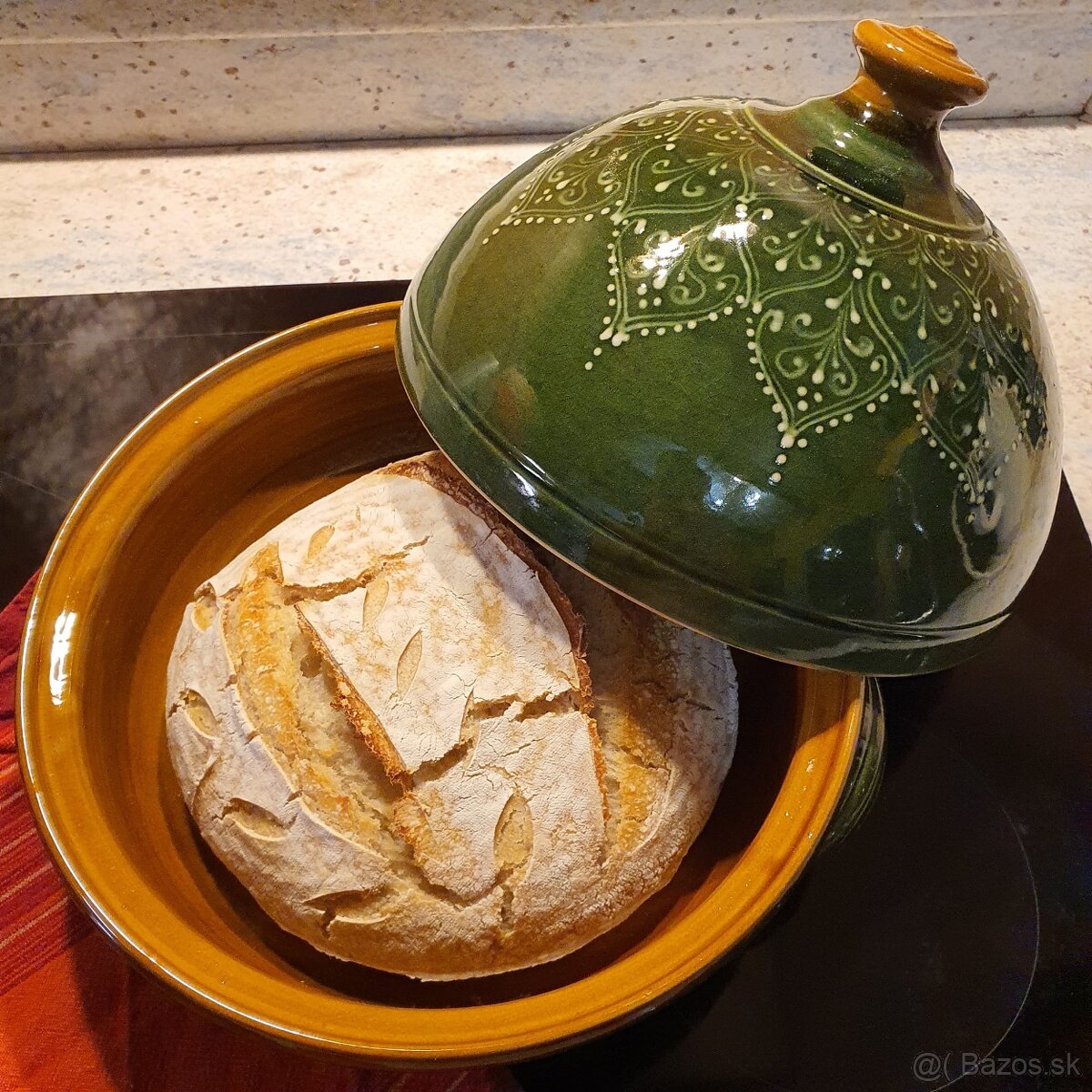 Keramický pekáč na chlieb - ručná práca - 4