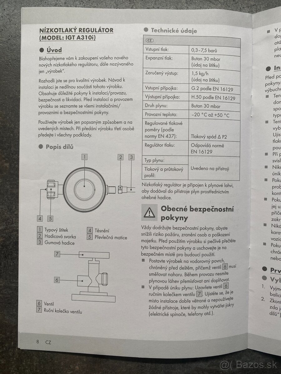 Regulator plynu A300i/A310i - nový - 4