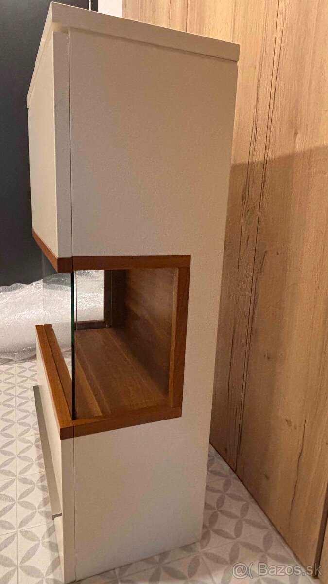 Musterring závesná skrinka – biela, bezchybný stav - 4