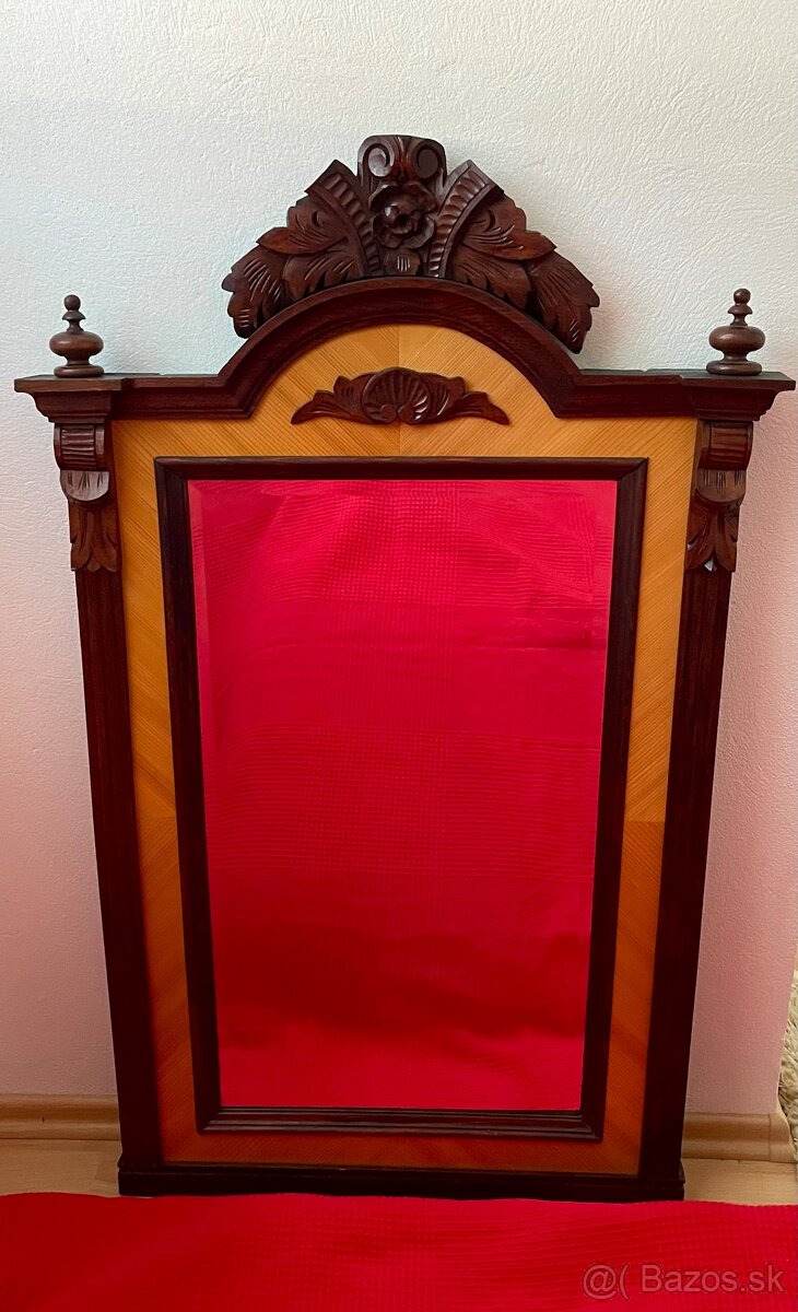 Zrkadlo starožitné drevené - 4
