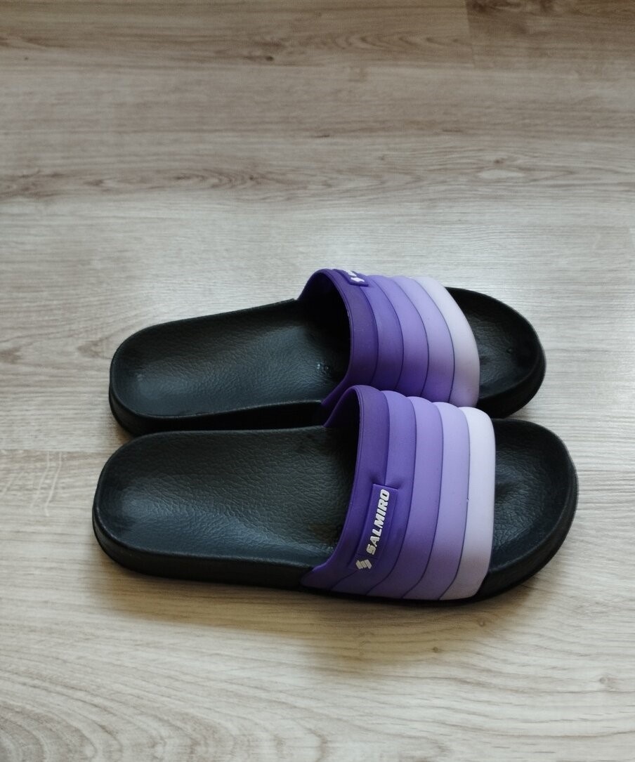 Šlapky 36 - čierno - fialové - 4