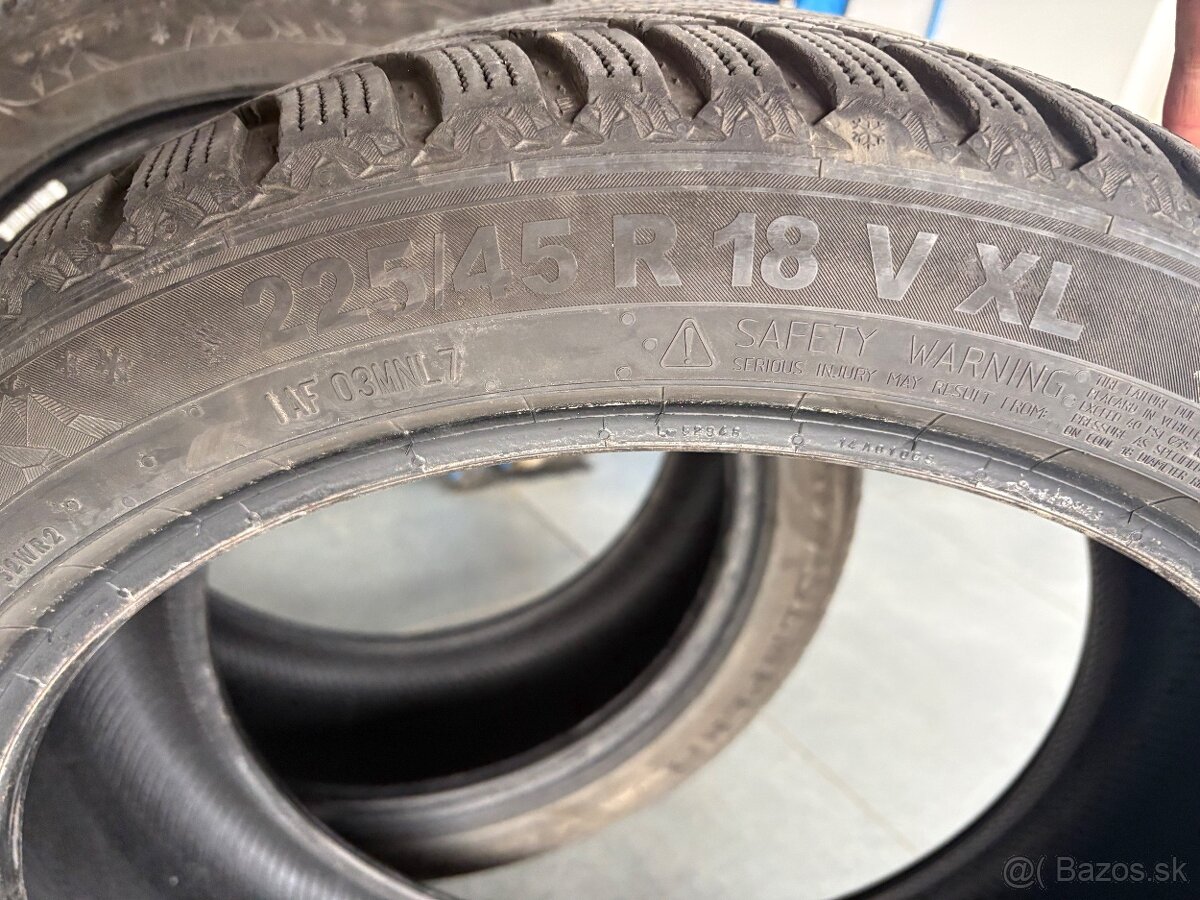 225/45r18 zimné pneu semperit dezén 6mm - 4