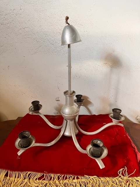 Predám hliníkový retro luster - 4